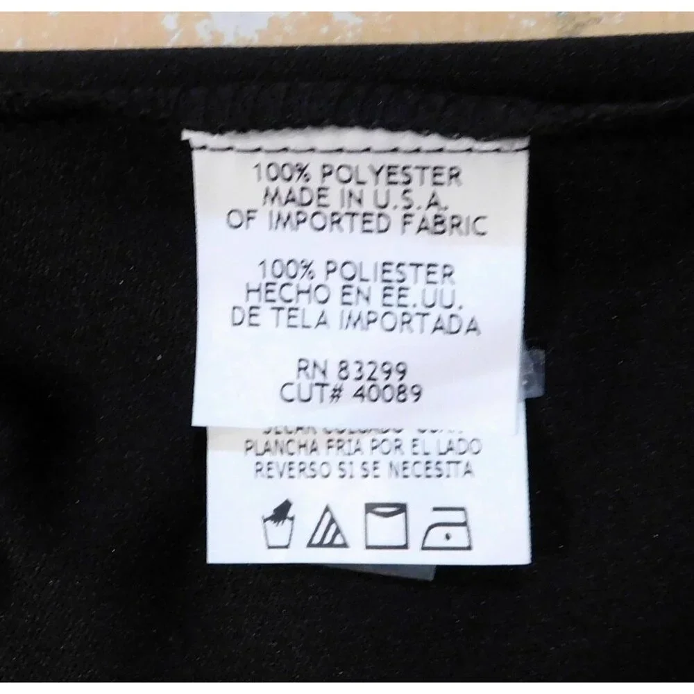Blu Sage Dressy Pants Womens XL Black Wide Leg Sheer Overlay - Picture 9 of 9
